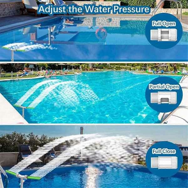 Simbassäng Fontän Ställ Damm Vattenfall Fontän Fluorescerande Justerbar Pool Dekoration Kylning