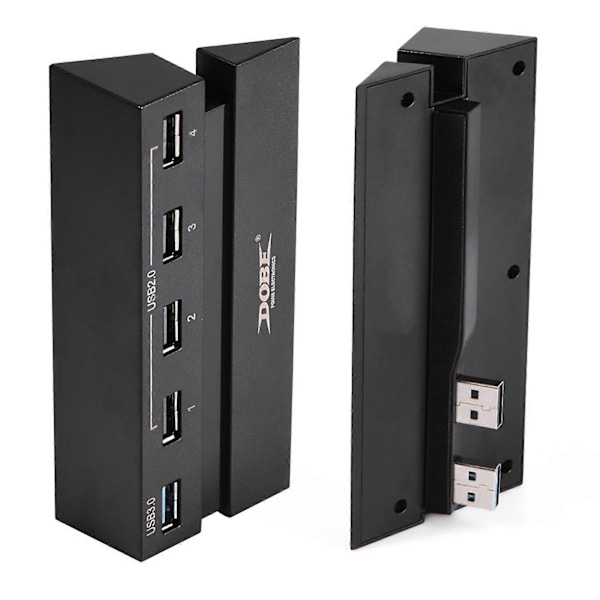 Höghastighets 5-Portars USB Hub 2.0 & 3.0 Expansions Hub Controller Adapter för PS4 Spelkonsol