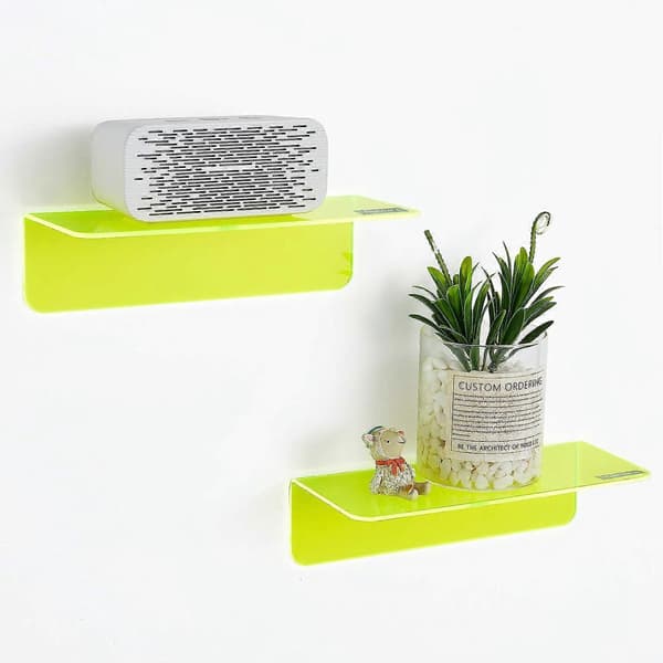 2 pienen liimattavan seinähyllyn setti (Neo Green)