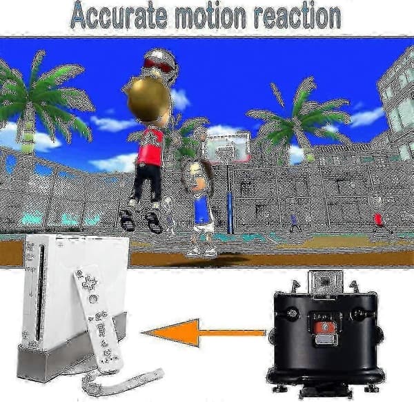 2 Motion Plus Adapter Sensor for Wii Remote Controller, Motion Plus Adaptor Accelerator Replacement for Wii Motion Plus Adapter Black