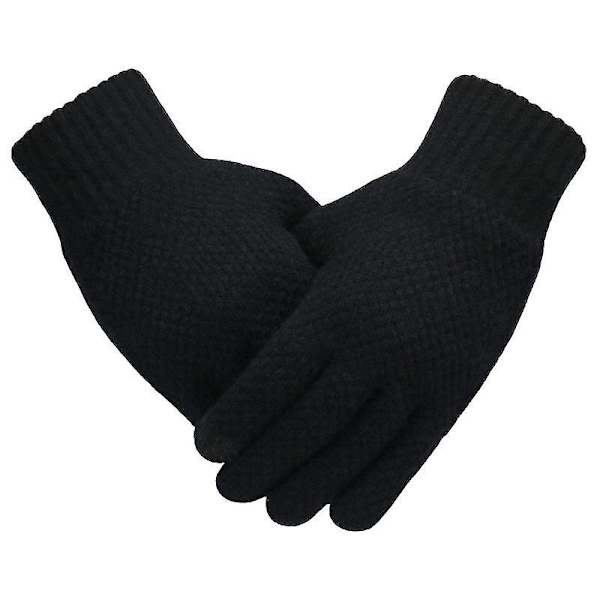 Vinter män stickade handskar pekskärm hög kvalitet hanvante Tjocka varm Style1