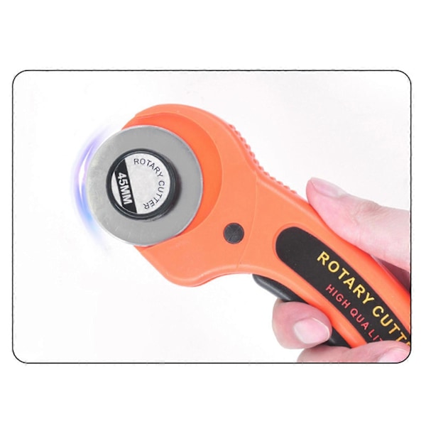 Roterende kutter, håndholdt ergonomisk plasthåndtak, pappkutter med 5 stk. rustfrie stålblader