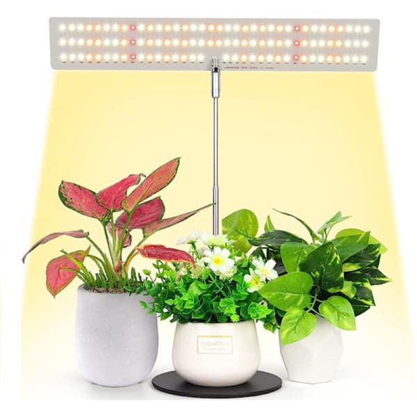 Justerbar LED-vækstlampe til planter. Med 3 lystilstande og 4 dæmpningsniveauer.