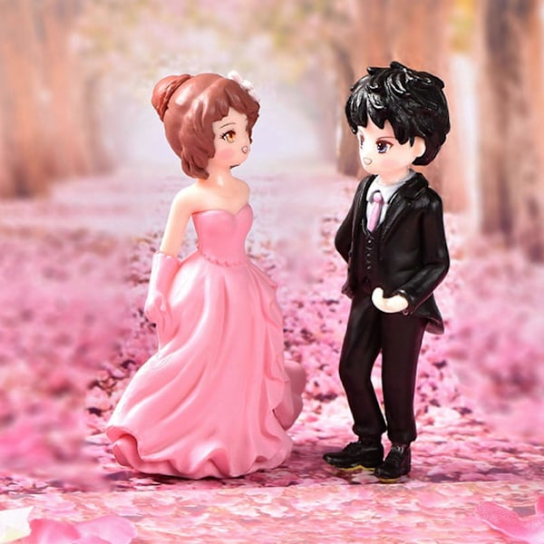Miniatyr Par Figur 1 Par Valentinsdag Frieri Par for Dukke Ornament Hvit