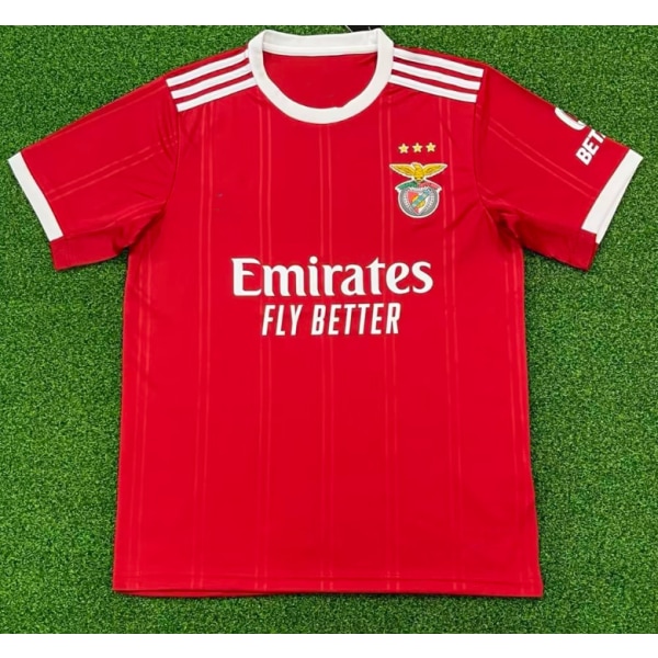 Ny vintage röd Benfica fotbollstränings-t-shirt Beckham NO.7 S