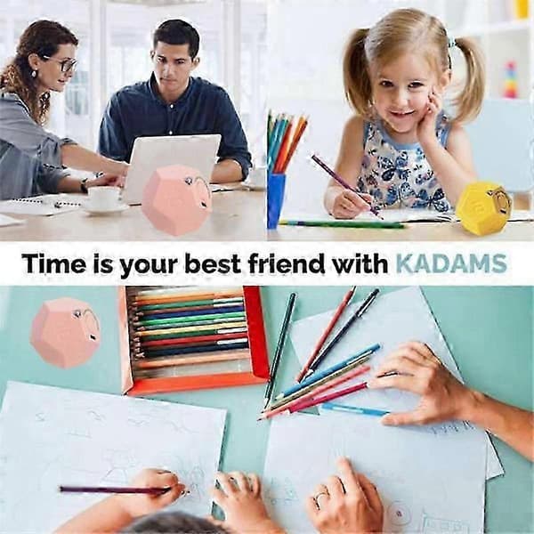 Mini Timer Roterende Dodekaeder Oppladbar Timer Lyd Vibrasjon Lys Alarm Flip Timer Nedtelling For T