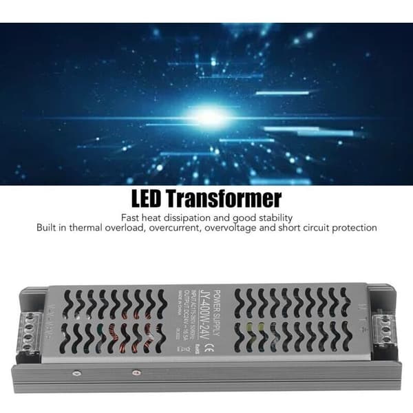 400W DC 24V LED-driver, IP20-beskyttelse, rask varmespredning, LED-transformator, AC 175-260V LED-strømforsyning, LED-driver strømtransformator