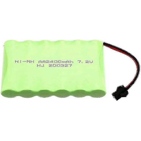 Genopladelig batteri 7.2v 2400mah Ni-mh Aa med Sm-2p 2-polet stik og USB-opladerkabel til RC-lastbiler WG