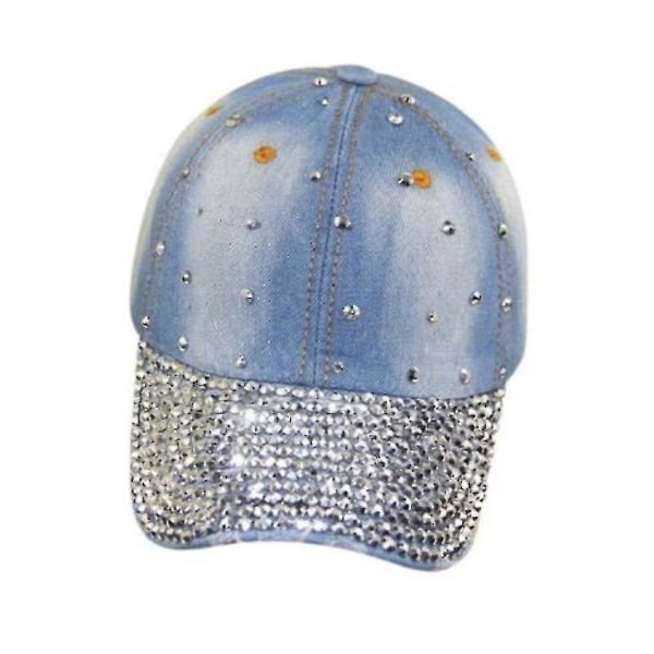 Halvbrättad denim cap Diamond Snapback Hat