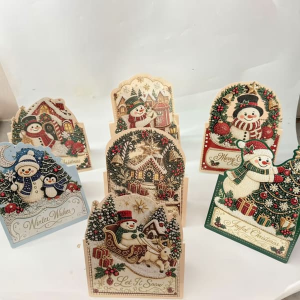 2026 Uusi 3D DIY joulukorttisarja Christmas 6pcs