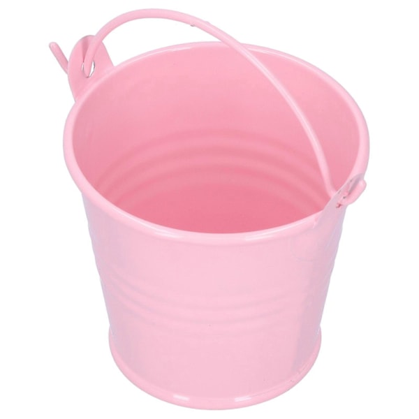 10 KPL Kukkaruukku Mini Mehikasvi Ruukku Pieni Metallinen Ämpäri Sisä- ja Ulkokoristeluun Pinkki 4x5,5x6cm