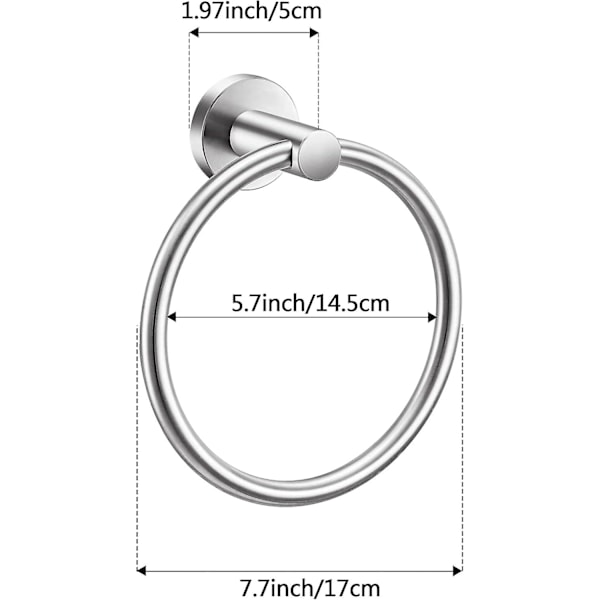 Handdukshängare Borstad Nickel Väggmonterad Handduksställ För Badrum Kök 1 Styck (gyllene Diameter 160)