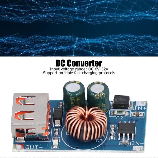 4 stk. StepDown-moduler Justerbare DC-omformere for telefonlading, billading, dashbordkamera strømforsyning