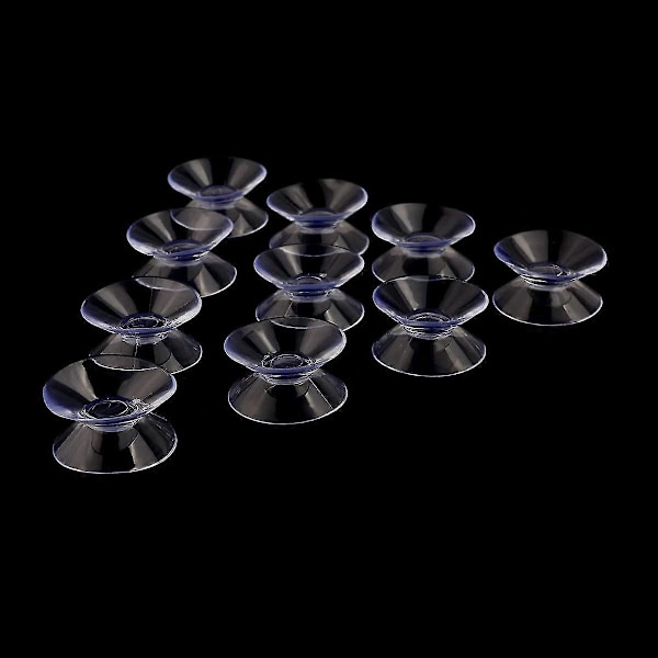 10 stk. 30 mm dobbeltsidede sugekopper til plastglas