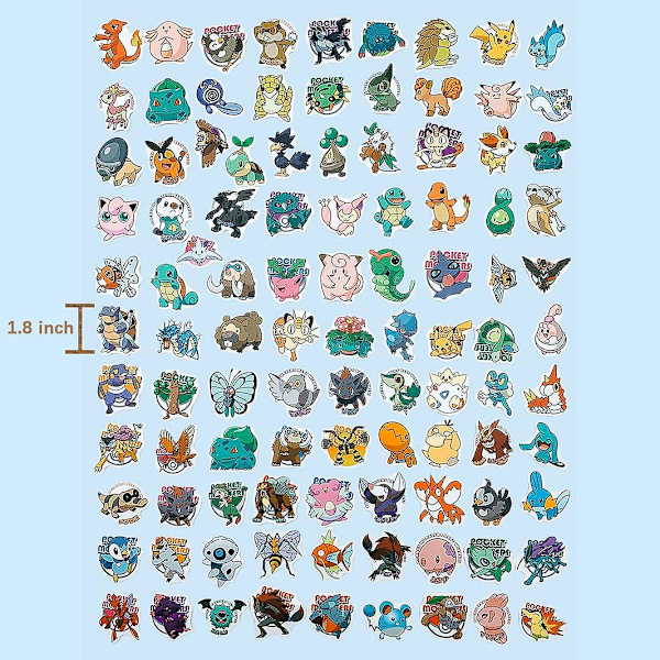 100 kpl Kawaii Anime -tarroja, söpöjä sarjakuvatarroja matkalaukkuun, rullalautaan, kannettavaan tietokoneeseen, vesipulloihin, autoon, teineille, pojille, tytöille, vedenpitävä tarra