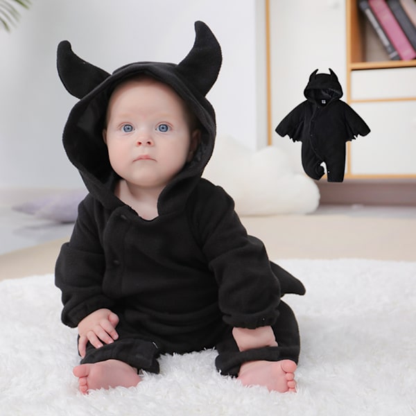 Halloween Græskar Hætte Jumpsuit Jule Romper Sæt