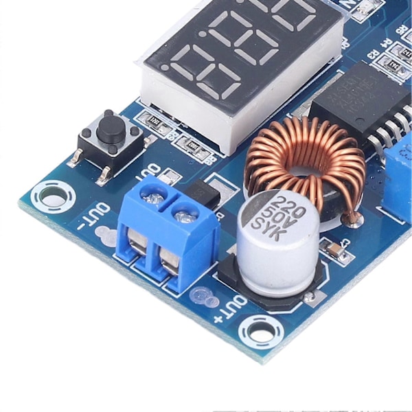 5A 75W DCDC Högeffekts Buck Modul Justerbar Spänningsdisplay Omvandlare Regulator Kort XL4015