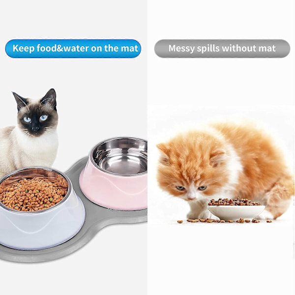 Matta för Husdjursmat Katt & Hundmattor för Mat & Vatten - Flexibel och Lätt att Rengöra Matta