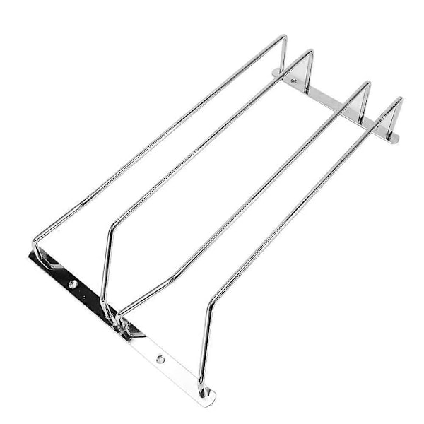 Rustfritt stål rødvin glassholder for skapmontering, bar, pub, hengende stativ #To rader