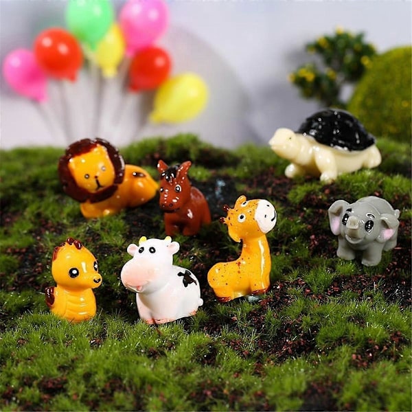 50 st Mini Djurfigurer Harts Små Djur Miniatyrer Vilda Djur Miniatyr (Lejon)