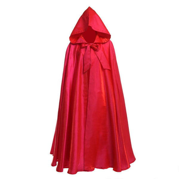 Halloween kostym medeltida mantel mantel red S