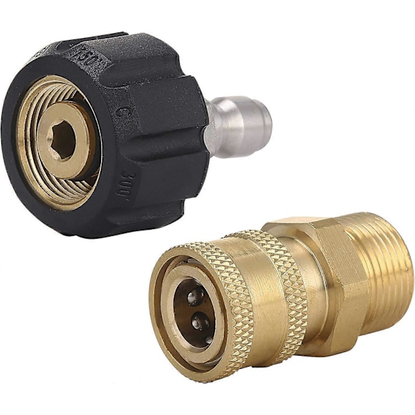 Adapter sæt til højtryksrenser, hurtig tilslutning pistol til lanse, M22 til 1/4''