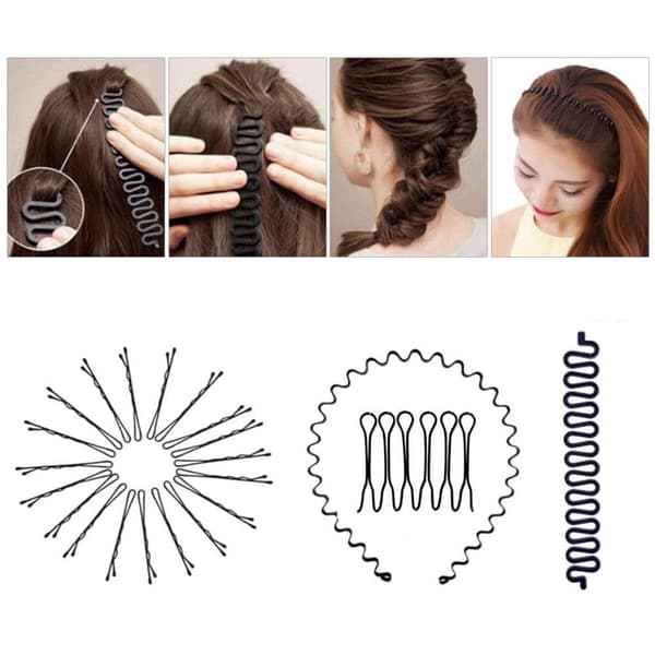 Hårstylinghjälpmedel Set Maker/Fläthjälp Håraccessoar Kit med