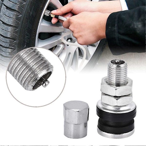 100 stk. Bil Motorsykkel Universal Erstatning Snap-in Dekkventil (TR414)
