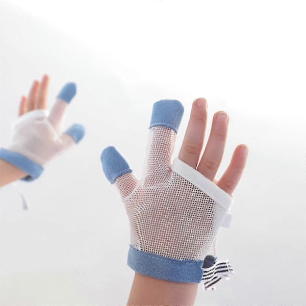 2-pack Stop Suc Gs Toddler Tummen Sug Stop Bita Finr Skydd Justerbar Nät Tumme Skydd