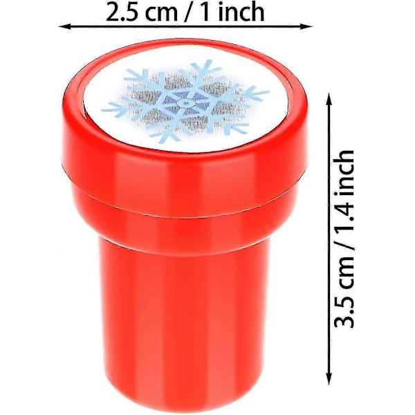 36 stk. Vinter Snøfnugg Stempler Plast Fargede Stempler Assorterte Snøfnuggstempler For Kortlaging Julefestgaver, 6 Stiler