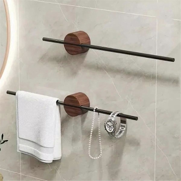 Minimalistisk Valnød Håndklædeholder Badeværelse Håndklædeholder 50cm