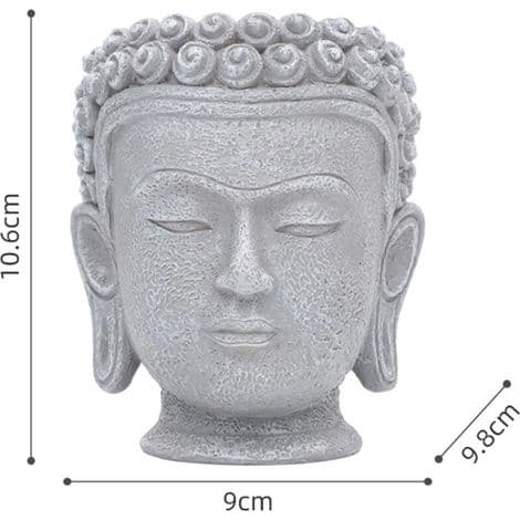 Blomsterpotte formet som et Buddha-hode