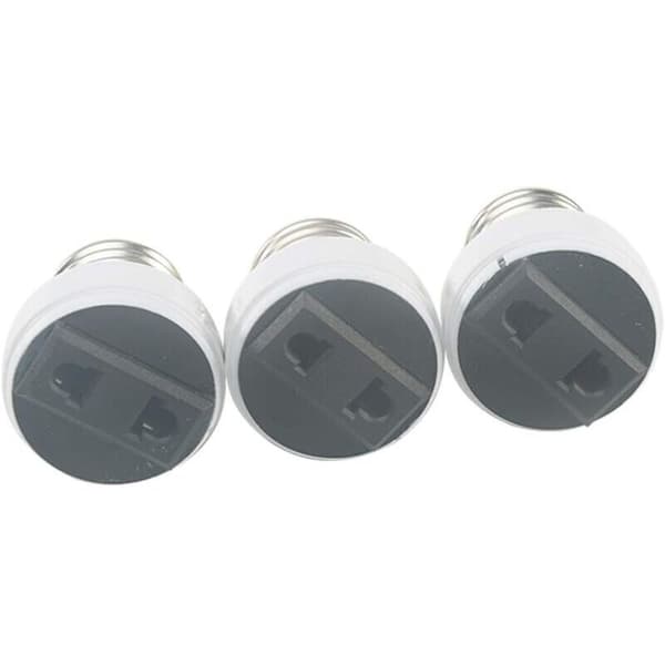 E27 glödlampssockel. E27 sockeladapter. Lamphållartillbehör. Vit ABS. Lamphållare