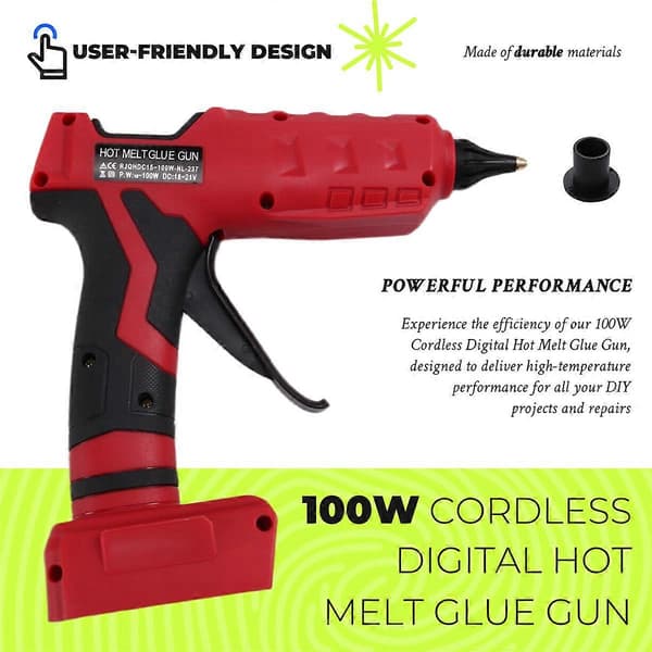 100W Trådløs Limpistol til Milwaukee 18V Batterier