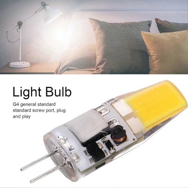 G4 LED COB Lampa 5W 600LM Silikon Ljuskrona Taklampa AC/DC 12V 4.2x1.3cm Naturligt Ljus 4000-4500K