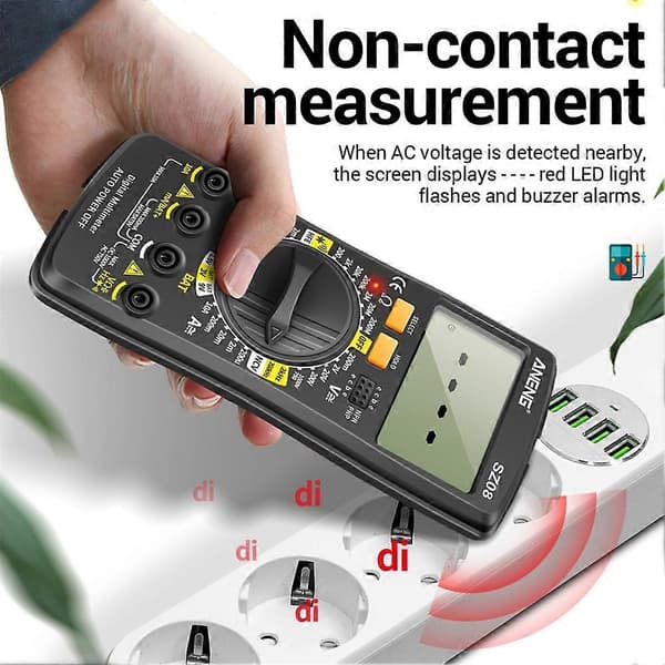 SZ08 Digital Multimeter Ultratunn Förvaring Professionell Multimeter Auto Voltmeter AC DC Resistans