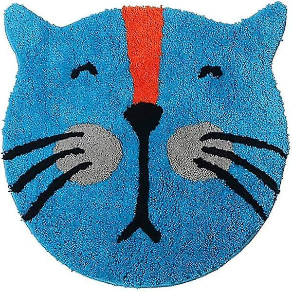 Tflycqcute Dörrmatta för barn - Mikrofiberabsorberande badrumsmattor - Ytterdörrsmatta Matta Golvmatta - 23,6"x23,6", Cat Shape