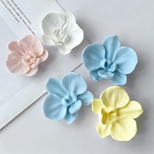 2-delt orkidéblomstform DIY 3D blomsterhåndværkssæt F446-1