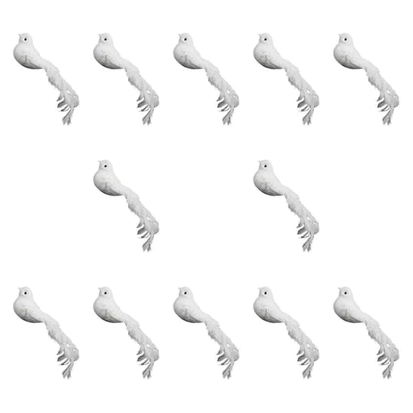 12x Simulationsfugl Statue Kunstværk Dyrefigur til Kontor Plæne Bogreol