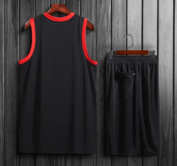 Basketlinne för män som andas 100 % polyester baskettröja black 3XL