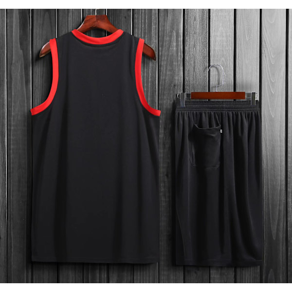 Baskettröja för män andas i 100 % polyester black 4XL