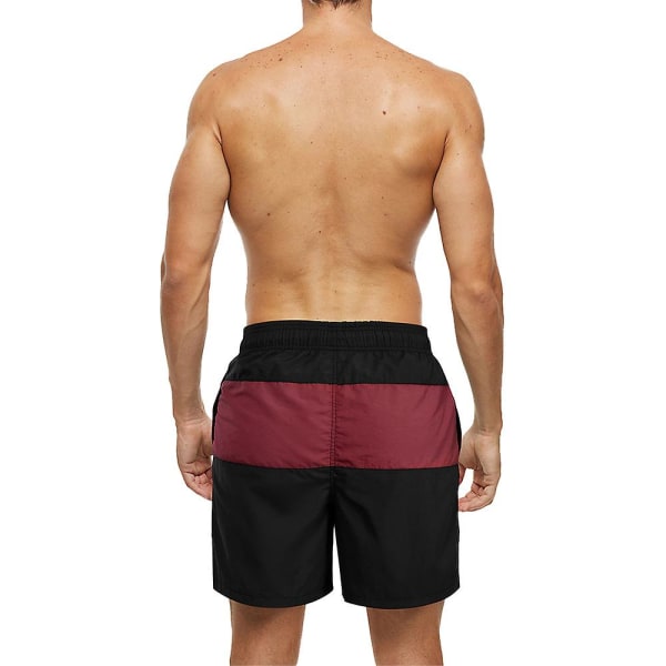 Sömnad för män Sport Gym Shorts Sommar Casual Black Red 3XL