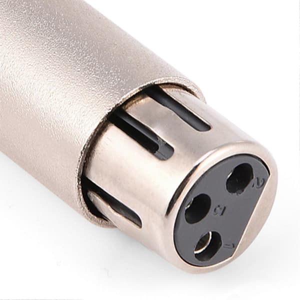 2 stk. 3-Pin XLR Han til Hun Socket Audio Mikrofon Mic Forlænger Adapter Konnektor