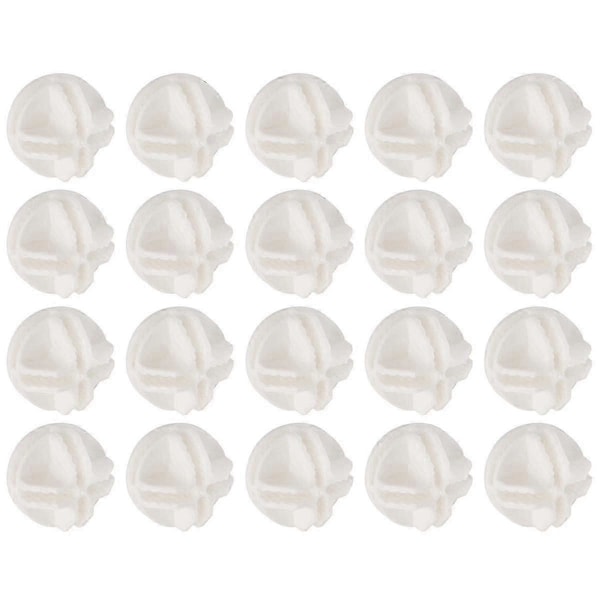 20 stk. Grid Cube Connector Abs-stik til Wire Cube Opbevaringsreoler (Hvid)