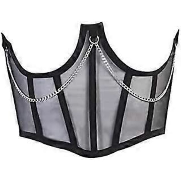 Kvinnors Korsett Topp med Midjeband Slim-Fit Midjebandstyp Girdle Stängning Mode All-match Bröststöd S(midja:60-68)