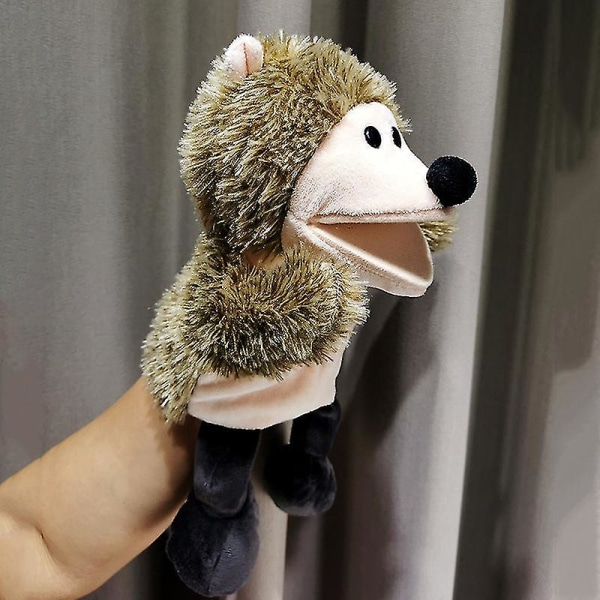 30 cm djurhanddocka plyschdocka pedagogisk leksak plyschleksak barngåva Gray hedgehog