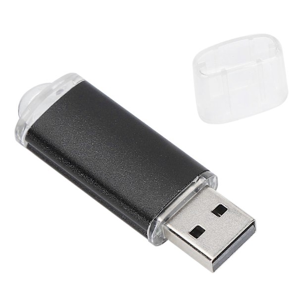 USB-minne Transparent Kåpa Svart Portabel Lagring Minnessticka för PC Tablet 4GB