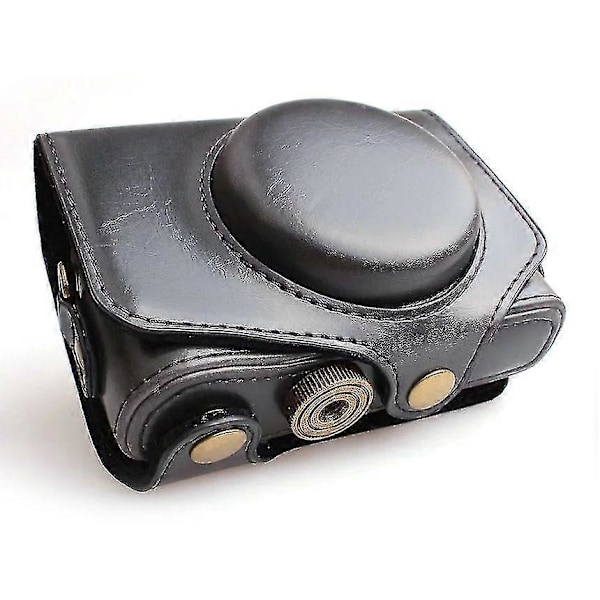 PU Läder Kamera Skyddsfodral med Axelrem för Canon Sx720/ Sx700/ Sx730/ Sx740 Hs
