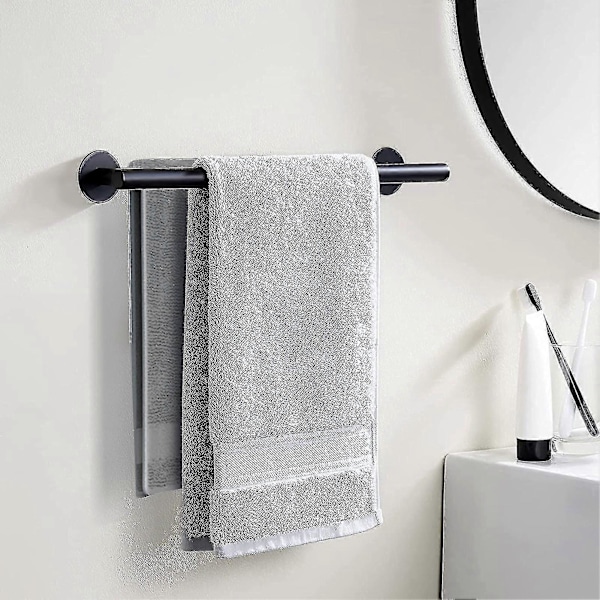 Håndklædeholder Punch-fri Dobbelt Lag Vægmonteret Vandtæt Pladsbesparende Toilet Organizer Rustfrit Stål Håndklædestang Hængende Holder Badeværelsestilbehør