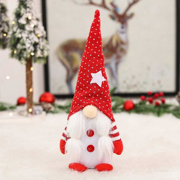 2 kpl Ystävänpäivä Tonttu Käsintehty Ruotsalainen Tonttu Skandinaavinen Tomte Pari Figuriini